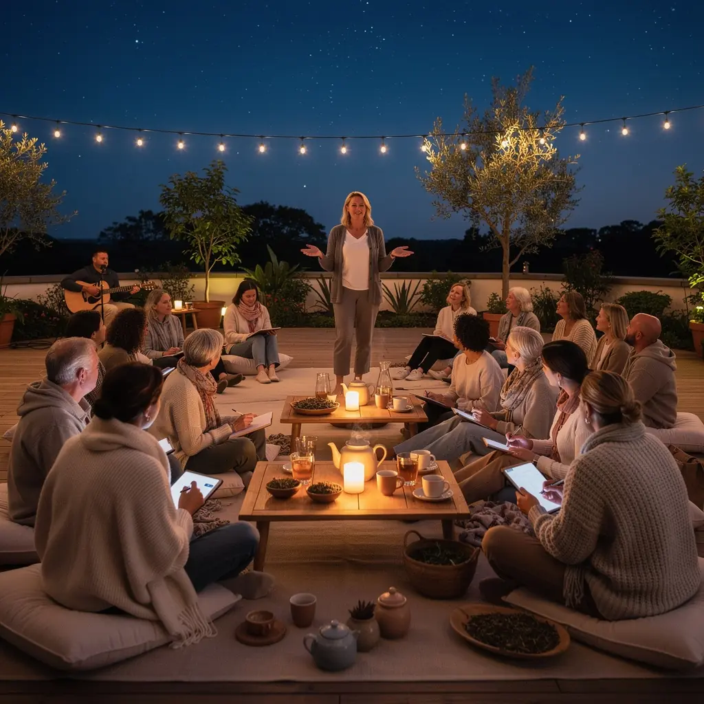 A luxurious spa treatment room featuring soothing lighting and comfortable massage tables designed for ultimate relaxation.